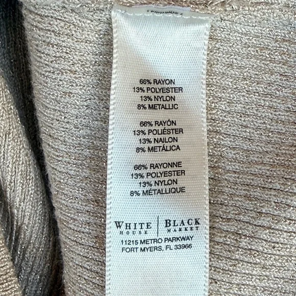 White House Black Market Cardigan | Size Small | Neutral Knit Sweater - Picture 7 of 8